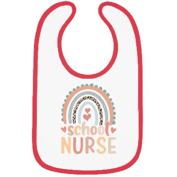 Discover Rainbow Leopard Print School Nurse Back To School Bibs
