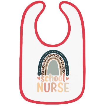 Discover Rainbow Leopard Print School Nurse Back To School Bibs