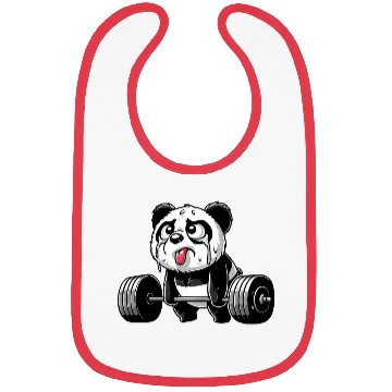 Discover Panda at Strength Training: Humorous Weightlifter Bibs