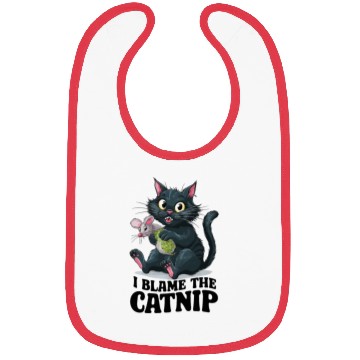 Discover I Blame The Catnip - Cute Mischievous Cat Bibs