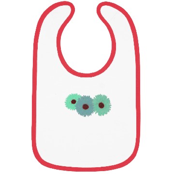 Discover Pretty Spring Flowers Green Bibs