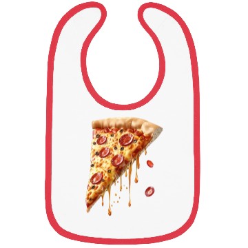 Discover Slice Of Melty Pepperoni Pizza Delight Bibs