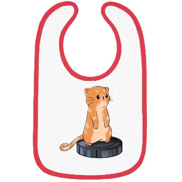 Discover Cat With Robot Vacuum Cleaner Bibs