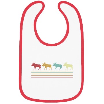 Discover Retro Moose Lover Funny Moose Vintage Bibs