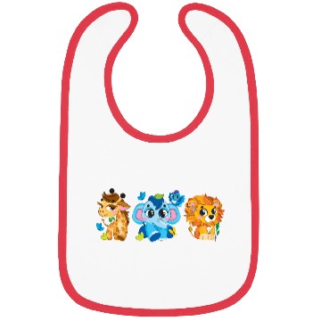Discover Cute Safari Animals Bibs