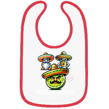 Discover Cinco De Mayo Fiesta Tequila Squad Lime Number One Bibs