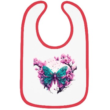 Discover Beautiful butterfly and flower Bibs