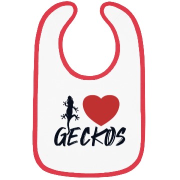 Discover I love Geckos Crested Lizard Gekkota Leopard Gecko Bibs