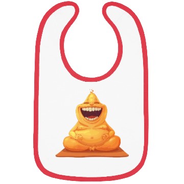 Discover Joyful Yellow Creature Embracing Laughter Bibs