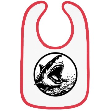 Discover Great White Shark - Ocean Shark - Shark Lover Bibs