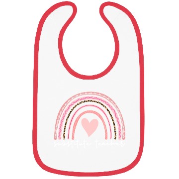 Discover Substitute Teacher Boho Rainbow Back To School Bibs