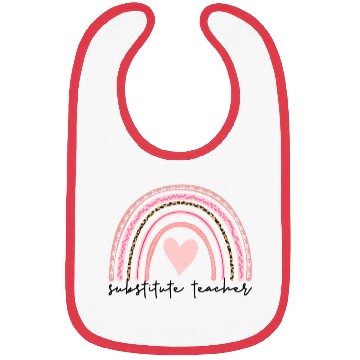 Discover Substitute Teacher Boho Rainbow Back To School Bibs