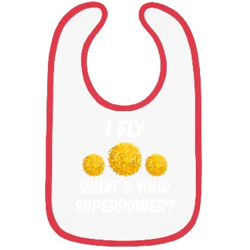 Discover I Fly What's Your Superpower? Funny Cheer Flyer Bibs