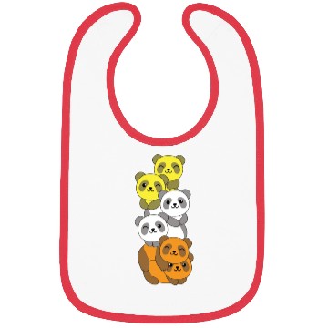 Discover Maverique Flag Pride Lgbtq Cute Panda Bibs