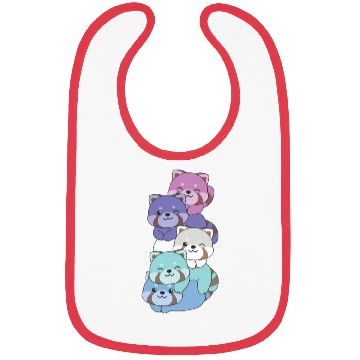 Discover Spectrasexual Flag Pride Lgbtq Cute Red Panda Bibs
