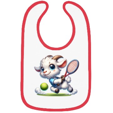 Discover Goat Tennis Player Court Match Design Bibs