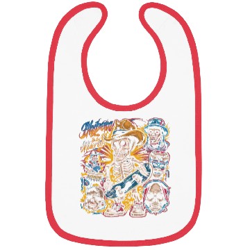 Discover Black Bibs with a skeleton band