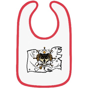 Discover Pirate skull Bibs