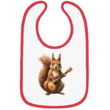 Discover A squirrel plays the guitar - funny animal. Bibs