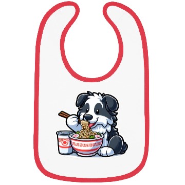 Discover Border Collie Love Ramen Bibs