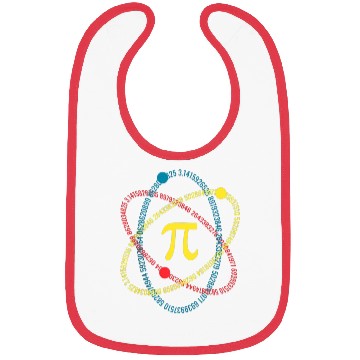 Discover Atom Pi Math Science STEM Gift 3.14 Pi Day Bibs