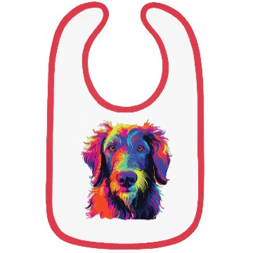 Discover Watercolor Colorful Scottish Deerhound Bibs