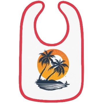 Discover Tropical Sunset Oasis Escape Bibs