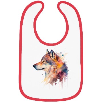 Discover Wolf Print, Cosmic Wolves, Animal Print, Cosmos Bibs