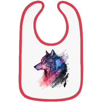 Discover Wolf Print, Cosmic Wolves, Animal Print, Cosmos Bibs