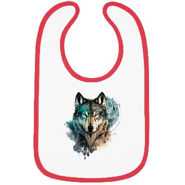 Discover Wolf Print, Cosmic Wolves, Animal Print, Cosmos Bibs