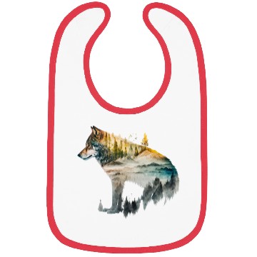 Discover Wolf Print, Cosmic Wolves, Animal Print, Cosmos Bibs