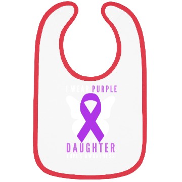 Discover I wear purple for my daughter lupus awareness Bibs