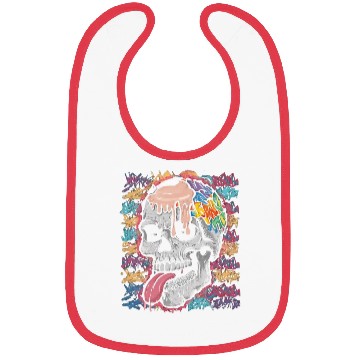 Discover Graffiti style skull Bibs