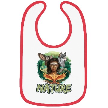 Discover Nature-Inspired Wolf Owl Turtle Phoenix Woman Bibs