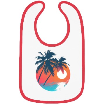 Discover Tropical Sunset Retreat With Soaring Birds Bibs