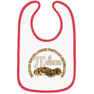 Discover Math Pun Pi-thon Funny Snake Mathematics Meme Bibs