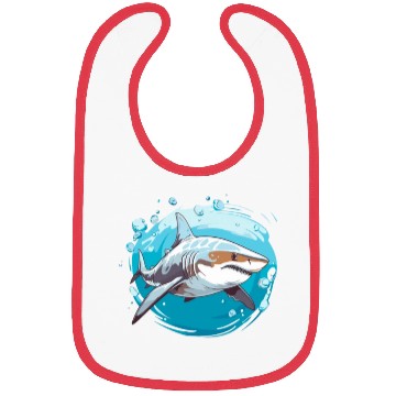 Discover Great White Shark - Ocean Shark - Shark Lover Bibs