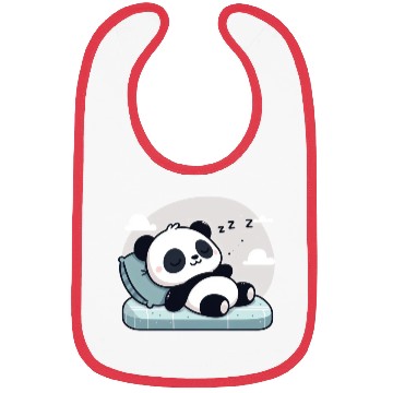 Discover Sleeping baby panda Bibs