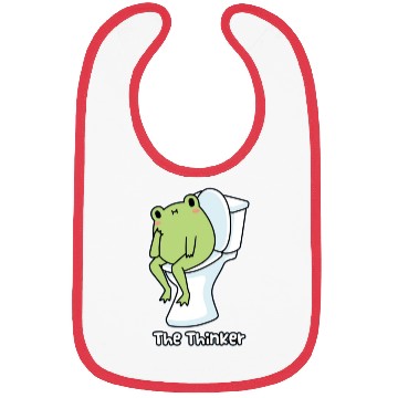 Discover The thinker, kawaii frog Bibs
