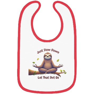 Discover Sloth Just Slow Down Bibs