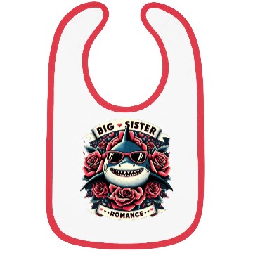 Discover Big Sister Shark Romance Bibs
