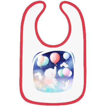 Discover Elephant And Rabbit Flying To Space Using Balloon Bibs