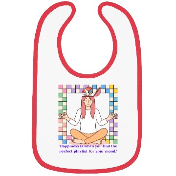 Discover Happy artwork with colorful design Bibs
