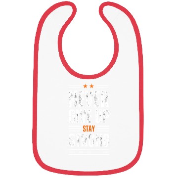Discover White Never Give up Bibs 100% cotton