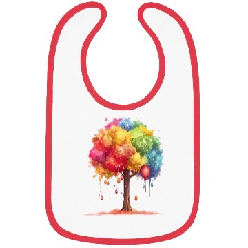 Discover Colorful Dripping Tree Fantasy Bibs