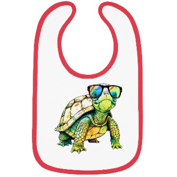 Discover Turtle Colorful Turtle Outfit Mens Turtle Lover Bibs
