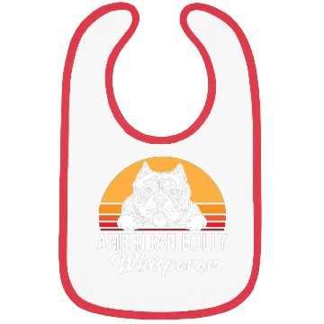 Discover Live Love Bark Retro Vintage American Bully Funny Bibs