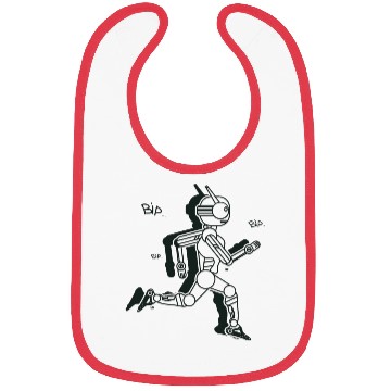 Discover a running robot with antennas Bibs