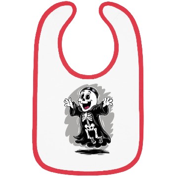 Discover Ghost Dressed as a Skeleton For Halloween Bibs