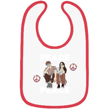 Discover Peaceful Friends: Modern Graphic Bibs